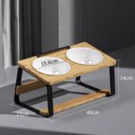 Ceramic Double Bowl Pet Water Feeding Bowl Protect Cervical Spine Cat Food Holder - Image 9