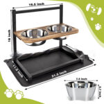 Large 5-inch 9-inch 13-inch 2 Dog Food Water Bowl - Image 2