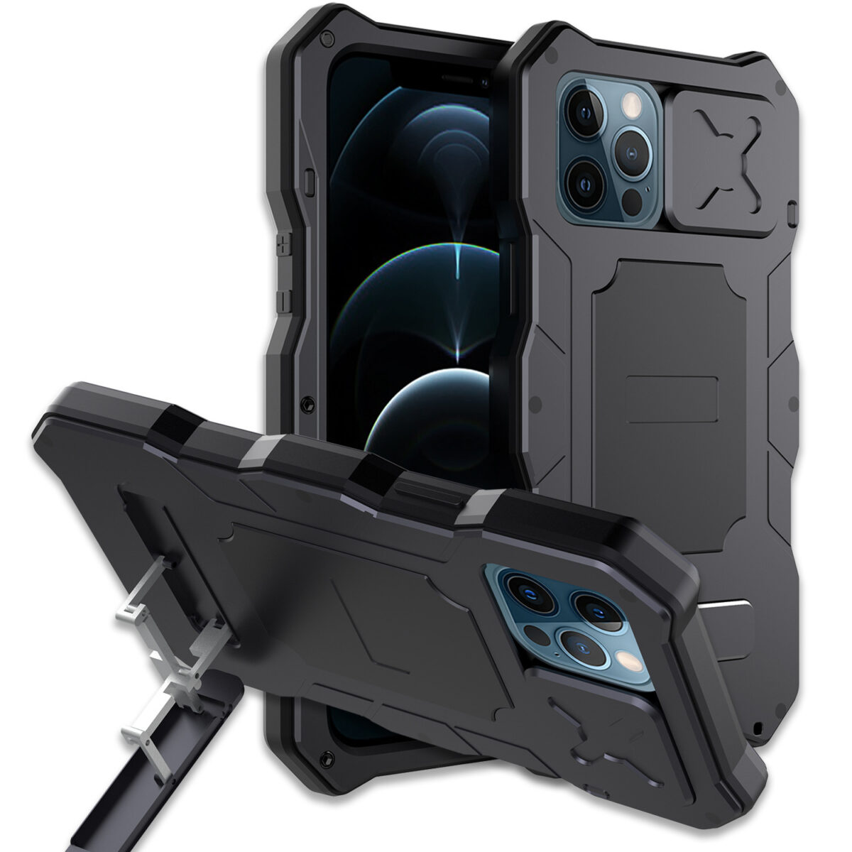 Metal Anti-drop With Bracket Three-proof Mobile Phone Case - Image 4