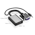 VGA To HDMI Adapter Cable With Audio Power Supply 1080p Plug And Play - Image 3