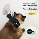 Cat Bath Holder Anti-scratch Anti-tampering Pet Dog Miracle Baby Sponge Cat Shaving Scissors Nail Cleaning Supplies - Image 2
