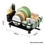 Kitchen Single Two-tier Bowl And Dish Storage Rack Draining Rack - Image 7