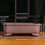 Purple Sand Rectangular Manger Antique Bonsai Classical Indoor And Outdoor - Image 3