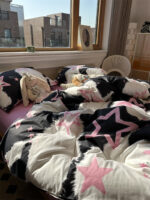 Five Pointed Star Minimalist Four Piece Bed Set Made Of Pure Cotton - Image 4