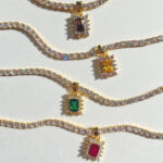 Square Gem Unique Rhinestone Necklace Female Light Luxury Niche Sweet Clavicle Chain - Image 3