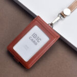 Leather Work ID Card Holder Chest Brand Credit Card Bag Holder - Image 5
