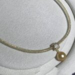 Gold Beads S925 Sterling Silver Crystal Pendant - Image 2