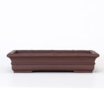 Bamboo Mid-line Rectangular Shallow Pot Handmade Raw Ore Purple Sand Flowerpot - Image 2