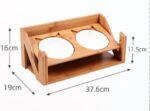 Cat bowl wooden dish rack - Image 5