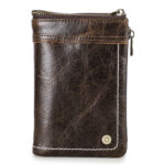 Black Angel Leather RFID Anti-theft Brush Men's Wallet - Image 2