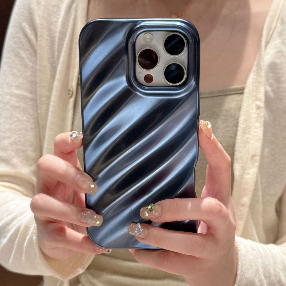 Matte Plating Shell Water Ripple Applicable Mobile Phone Soft Case - Image 10