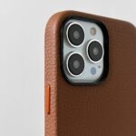 Premium Tan Leather Lychee Pattern Phone Case - Image 6