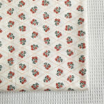Door Width Diagonal Lattice Small Rose Jujube Red Cotton Twill Fabric - Image 5