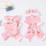 Fleece-lined Thermal Coral Fleece Pig Pet Costume Cat Clothes Small Dog - Image 3