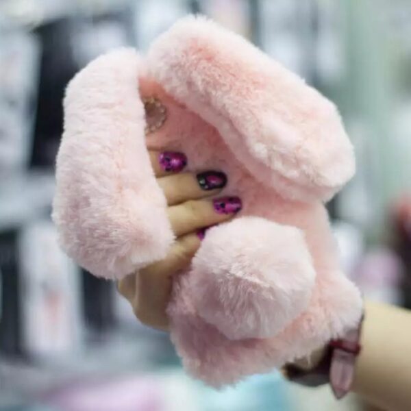 Fluffy Bunny Rabbit Fur Silicone Phone Cases