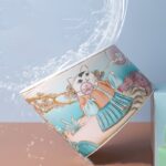 Chinese Style Ceramic Cat Bowl High Leg Double Bowl Oblique Mouth - Image 4
