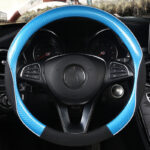Car Steering Wheel Cover Round Handle Cover Carbon Fiber Texture - Image 4
