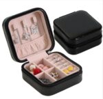 Creative travel portable jewelry box earrings earrings jewelry storage box leather small jewelry bag - Image 4