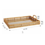 Tea Table Storage Rattan Desktop Storage Box Tray - Image 7