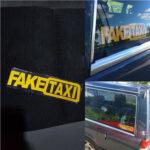 Fake Taxi Drifting Sign Funny Car Sticker - Image 4