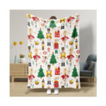 Nutcracker Pattern Blanket Boy Girl Christmas Gift Four Seasons Universal Suitable For Bed Sofa Decoration - Image 5