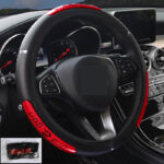 Reflective Longteng leather car steering wheel cover - Image 4