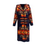 Women's Printing Pocket Long Sleeve Large Coat - Image 6