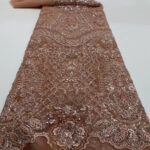 Embroidery Heavy Industry Beaded Tulle Lace Fabric - Image 6