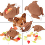 Roast Turkey Vegetable Sniff Hide Food Leakage Training Play Plush Toy - Image 6