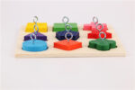 Parrot Training Toy 9 Color Wooden Blocks - Image 4
