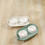 Pet Bowl Tilted Cat Double Bowls Protect Cervical Dog Drinker Food Bowl Dish Adjustable Spill-Proof Cat Feeder Pet Supplies - Image 6