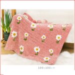 Handwoven Blanket DIY Warm Velvet Gold Wire Material Bag - Image 8