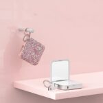 Mini Keychain Comes With Wire Diamond-encrusted Beauty Mirror Mobile Charging Bank - Image 2