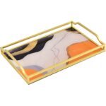 Household Model Room Living Room Coffee Table Desktop Storage Rectangular Exquisite Tray Decoration - Image 2