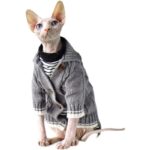 Four Seasons Warm Cardigan Hairless Cat Clothes Sweater - Image 4