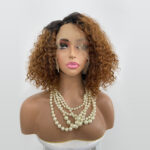Cross-border E-commerce Exclusively For Ombre Curly Bobo1b30 Human Hair Lace Wig - Image 2