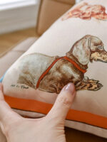 Creative Printed Silk Feeling Puppy Pillow Sofa Cushion - Image 5