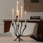 Branched Multi Headed Candlestick Black Ornament - Image 2