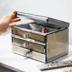 High-end Exquisite Large-capacity Multi-layer Glass Jewelry Storage Box - Image 6