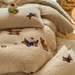 Four-piece Cashmere Winter Cartoon Extra Thick - Image 2