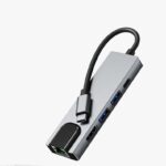 5-in-1 Type-c To HDMI Network Card USB Expansion Dock - Image 3