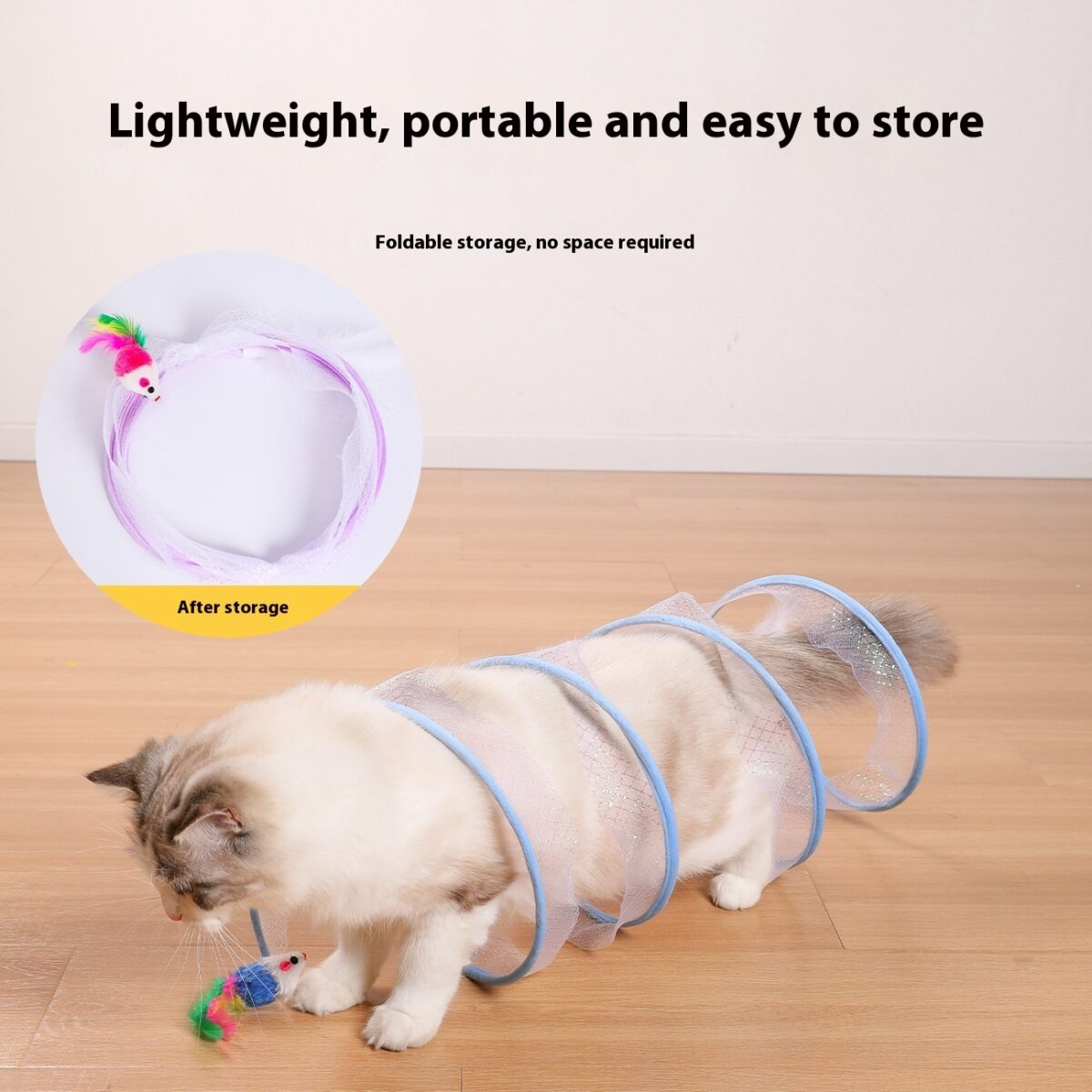 Pet Cat Tunnel Self-Hi Relieving Stuffy Cat Toy Channel Kittens Supplies - Image 4
