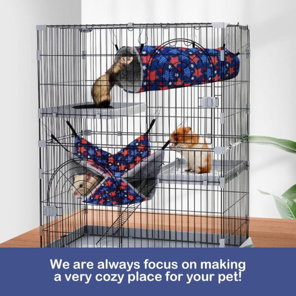 Ferret Small Pet Hammock Set Hanging Hammock And Tubular Tunnel