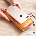 Women's Fashion Long Leather Retro Wax Wallet - Image 2