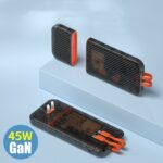 Charge Bank Transparent Magnetic Suction Separation Type 45W Quick Charge Comes With Wire Plug - Image 3