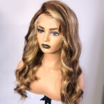 Brazilian Hair Color Half Lace Headgear P427 Body Wave 13x4 Lace Wig - Image 4