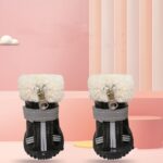 Puppy Waterproof Warm With Velvet Non-slip Wear-resistant Winter Snow Boots - Image 5