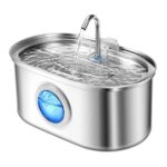 All Stainless Steel Pet Water Dispenser Round Runway Type Large Capacity Dogs And Cats Water Dispenser - Image 3