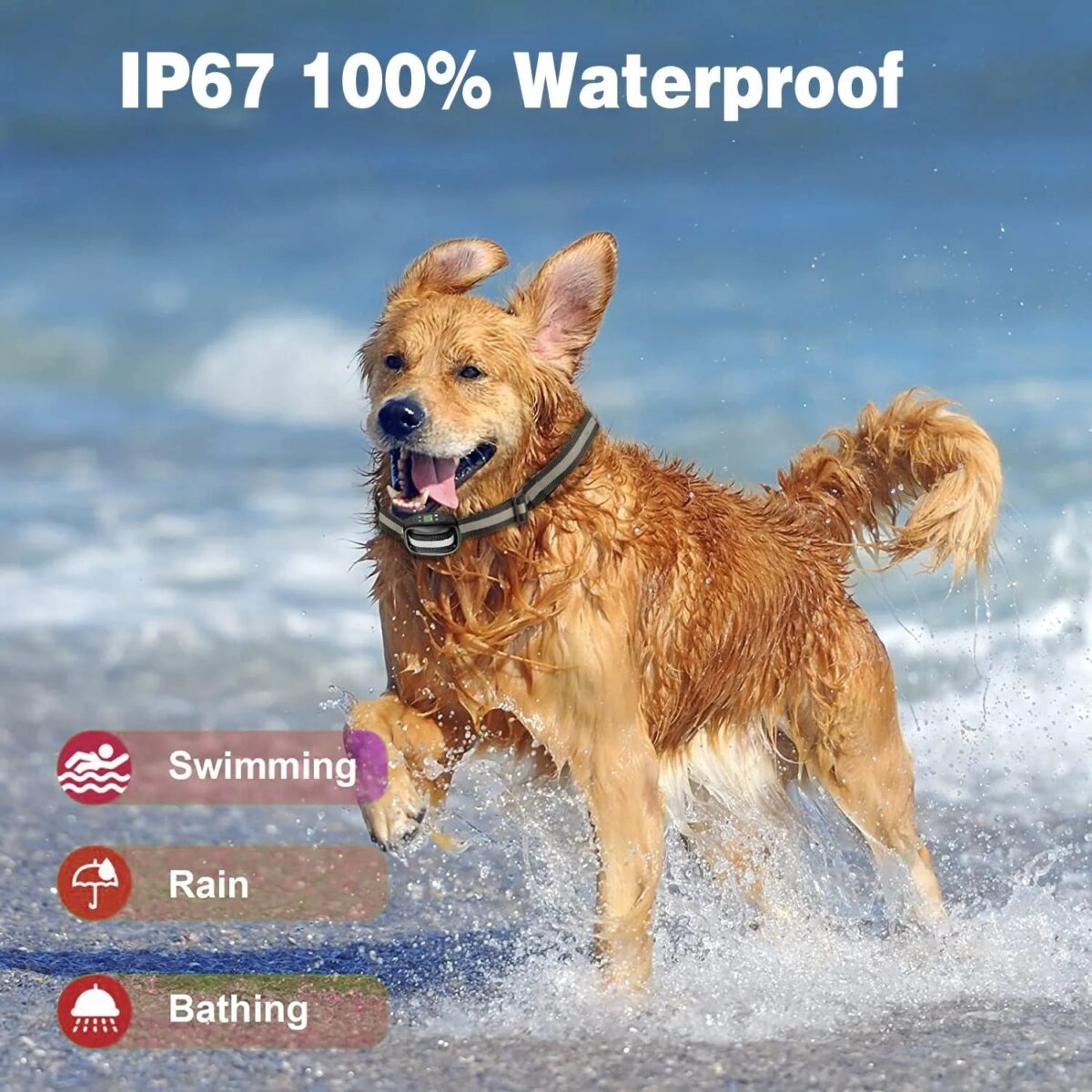 Dog Training Electric Shock Collar GPS Wireless Pet Rechargeable Waterproof - Image 1