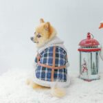 Pet Two Legged Clothes Autumn And Winter Plaid Warm Lamb Velvet - Image 4